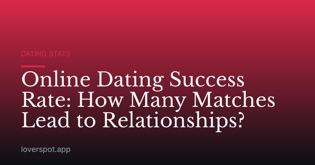 Online Dating Success Rate: How Many Matches Lead to Relationships?