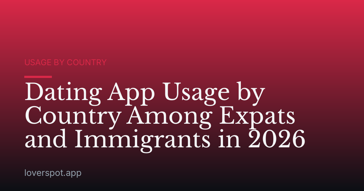 Dating App Usage by Country Among Expats and Immigrants in 2026