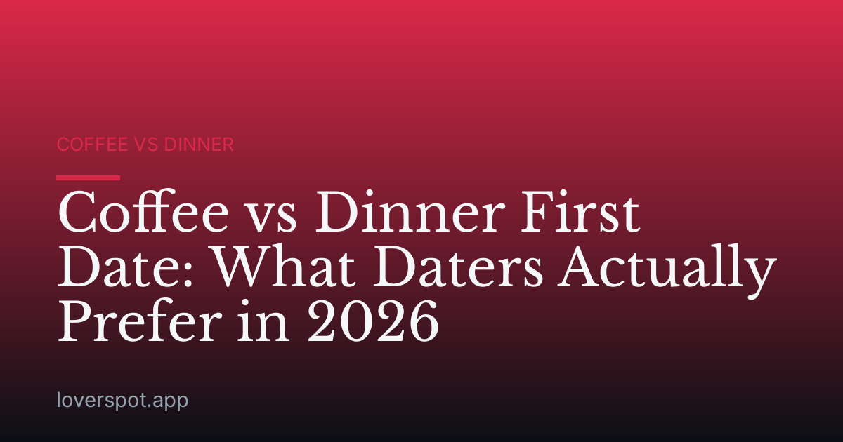 Coffee vs Dinner First Date: What Daters Actually Prefer in 2026