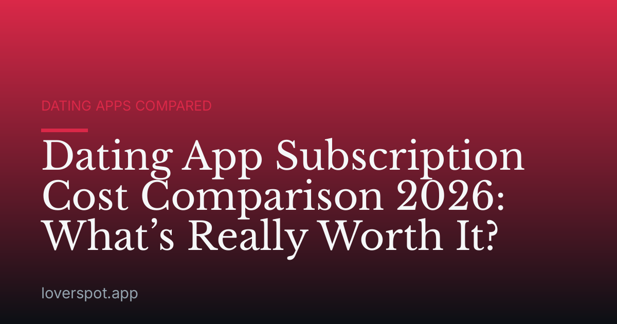 Dating App Subscription Cost Comparison 2026: What’s Really Worth It?