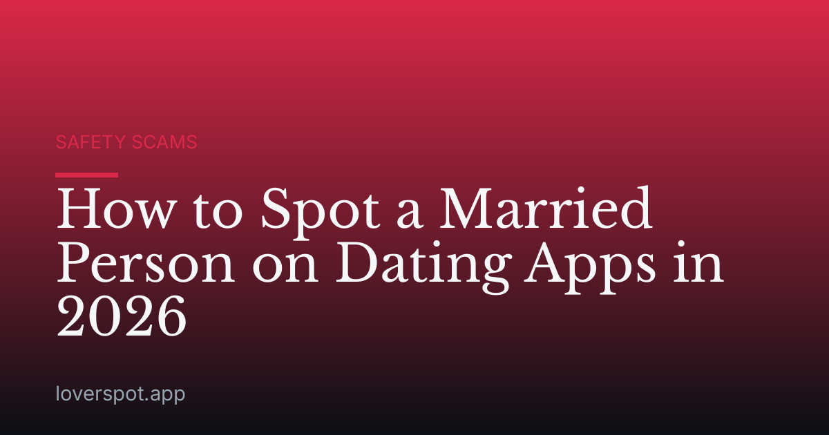 How to Spot a Married Person on Dating Apps in 2026