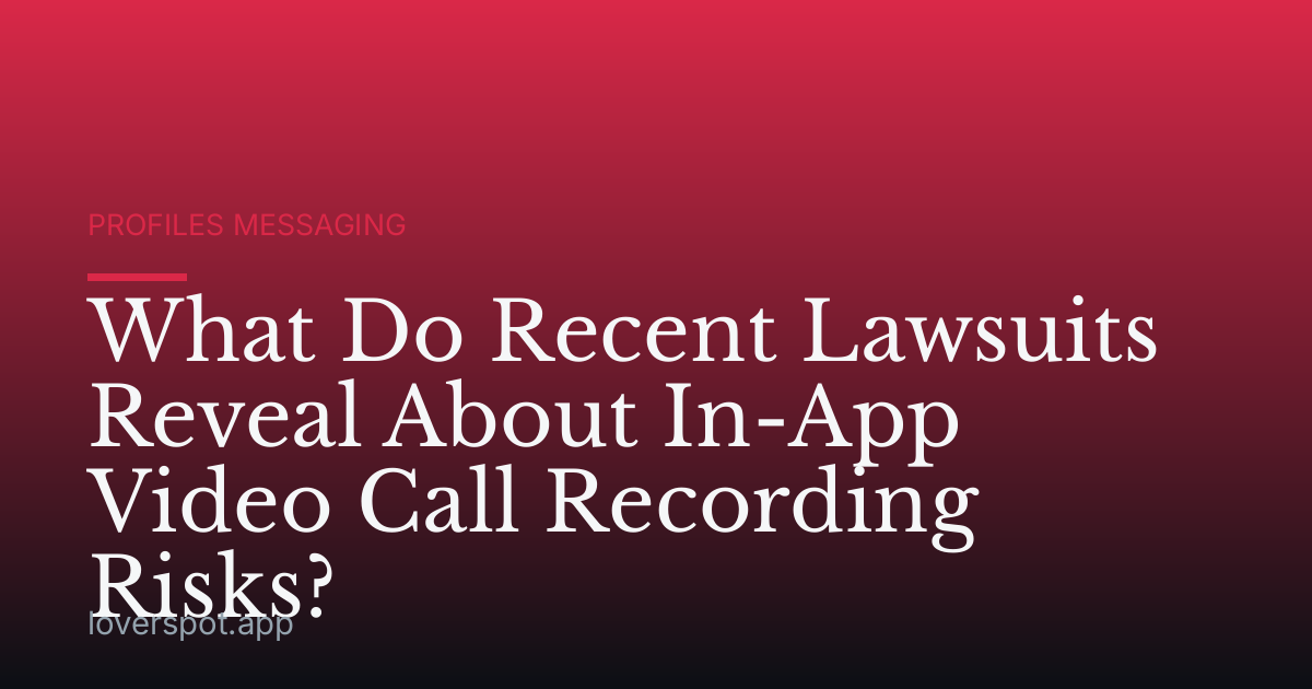 What Do Recent Lawsuits Reveal About In-App Video Call Recording Risks?