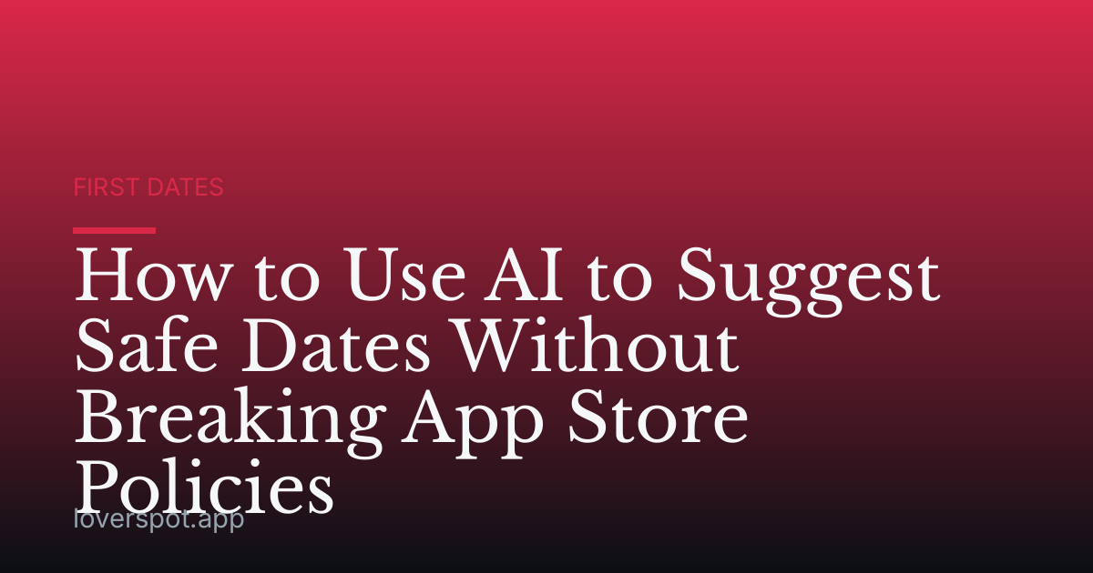 How to Use AI to Suggest Safe Dates Without Breaking App Store Policies