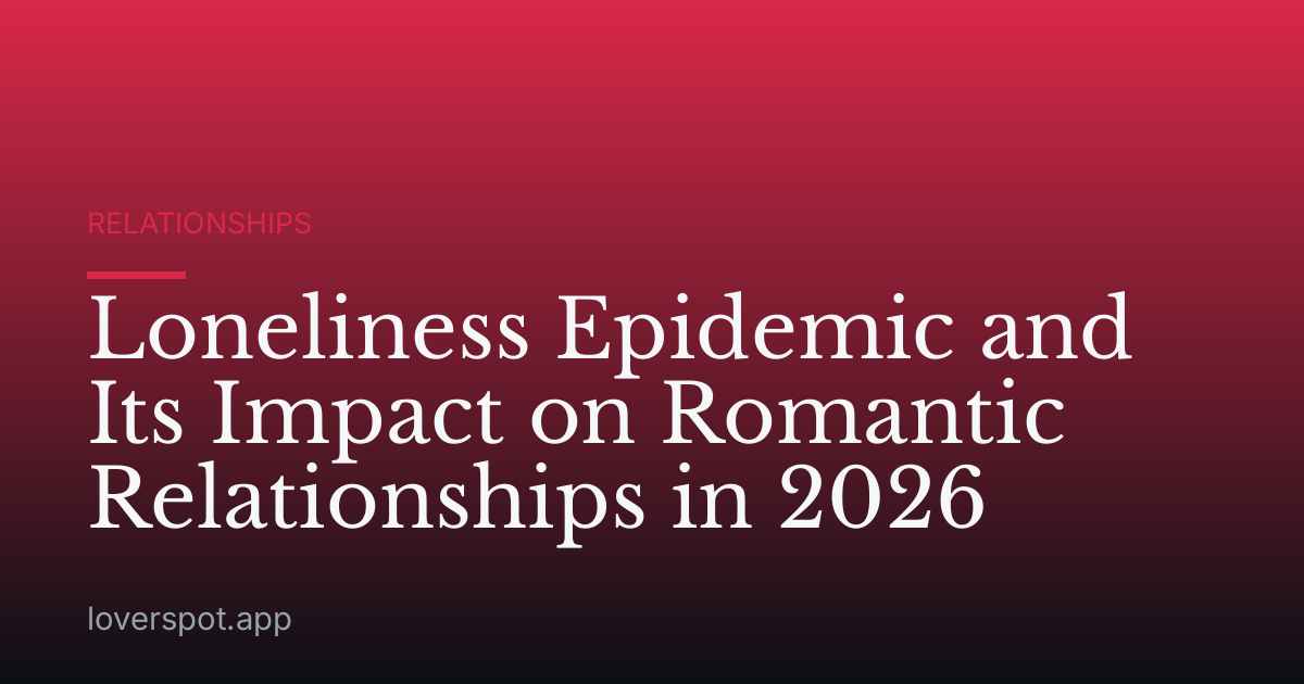 Loneliness Epidemic and Its Impact on Romantic Relationships in 2026