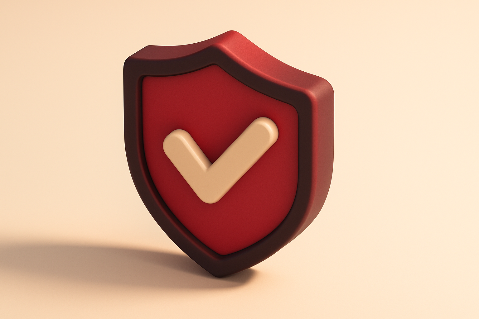A single shield with a checkmark inside, symbolizing safety and closure