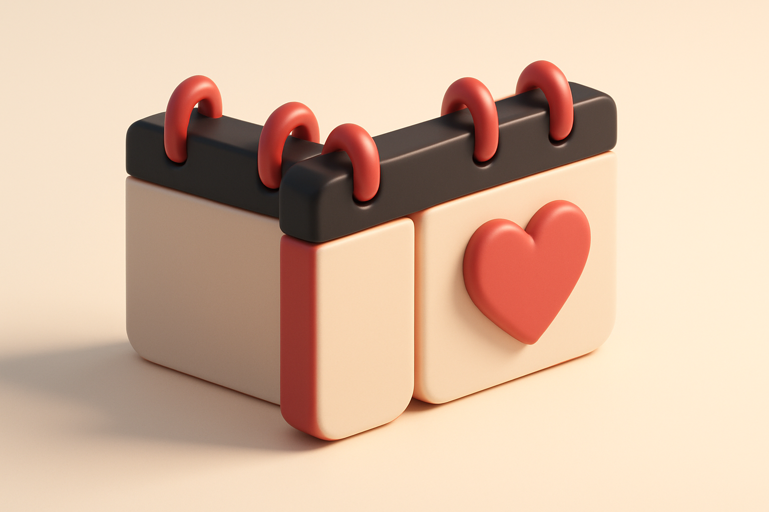 a single row of three linked calendar icons