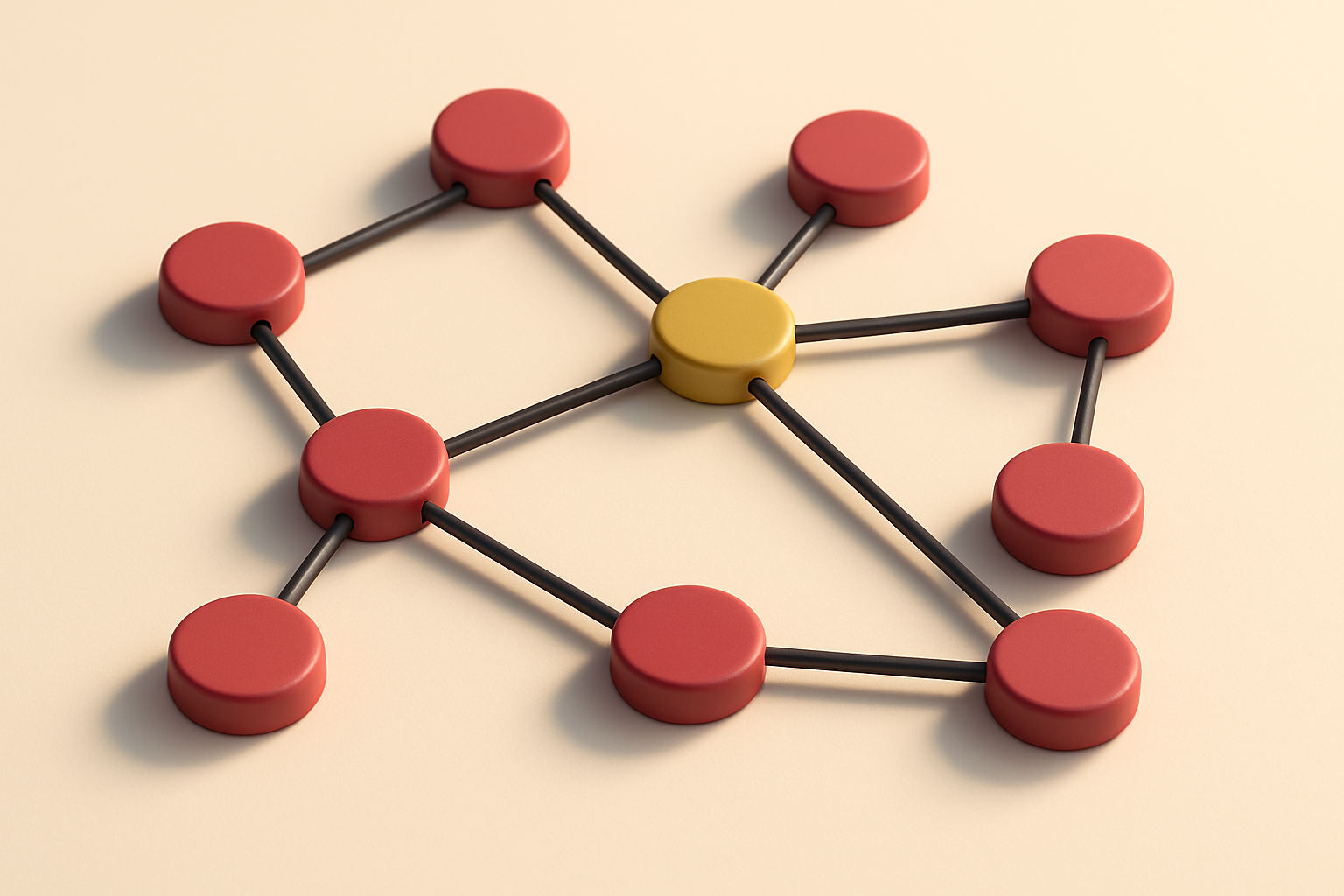 a network of small circular nodes connected by lines, each labeled with a different age