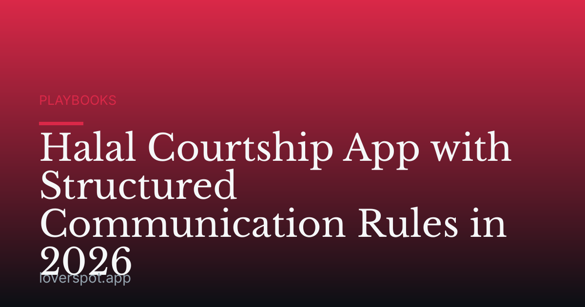 Halal Courtship App with Structured Communication Rules in 2026