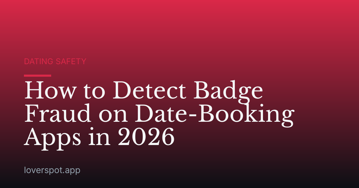 How to Detect Badge Fraud on Date-Booking Apps in 2026