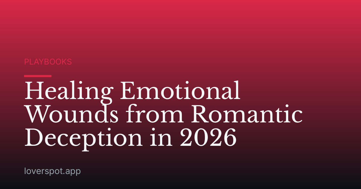 Healing Emotional Wounds from Romantic Deception in 2026
