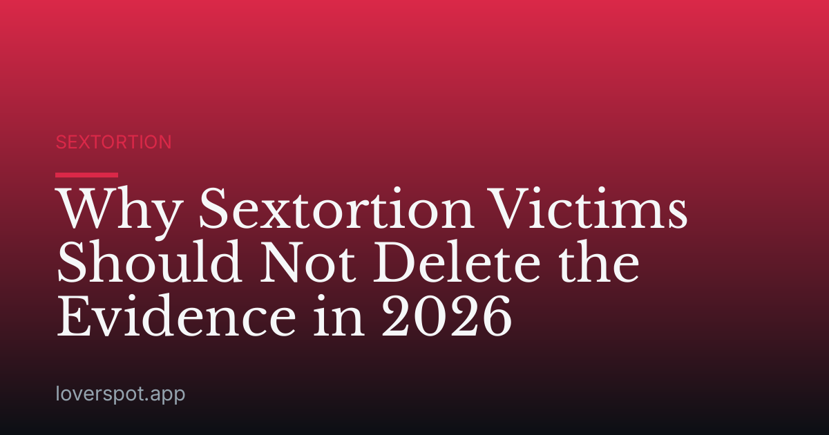 Why Sextortion Victims Should Not Delete the Evidence in 2026