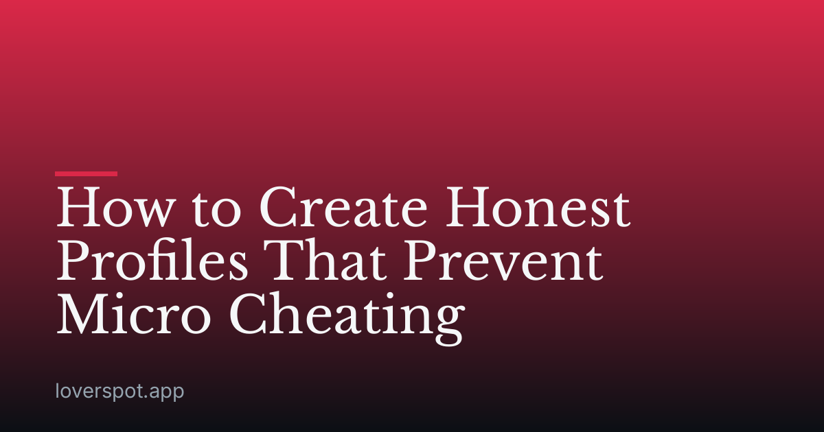 How to Create Honest Profiles That Prevent Micro Cheating