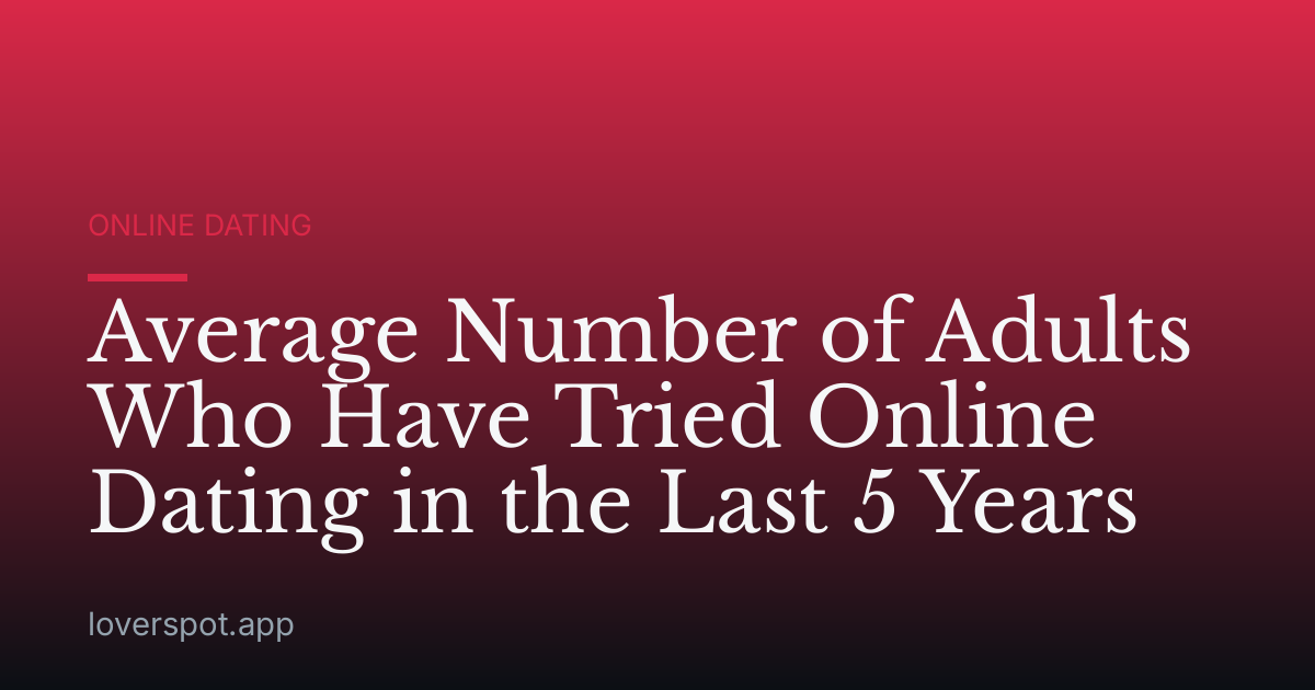 Average Number of Adults Who Have Tried Online Dating in the Last 5 Years