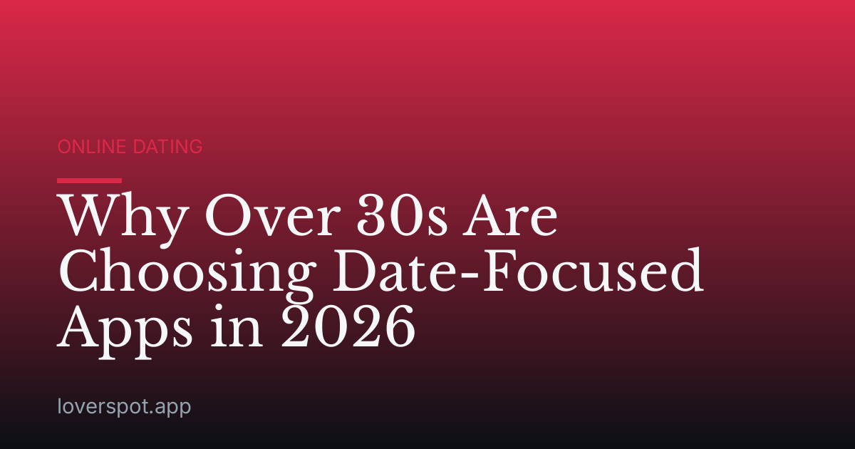 Why Over 30s Are Choosing Date-Focused Apps in 2026