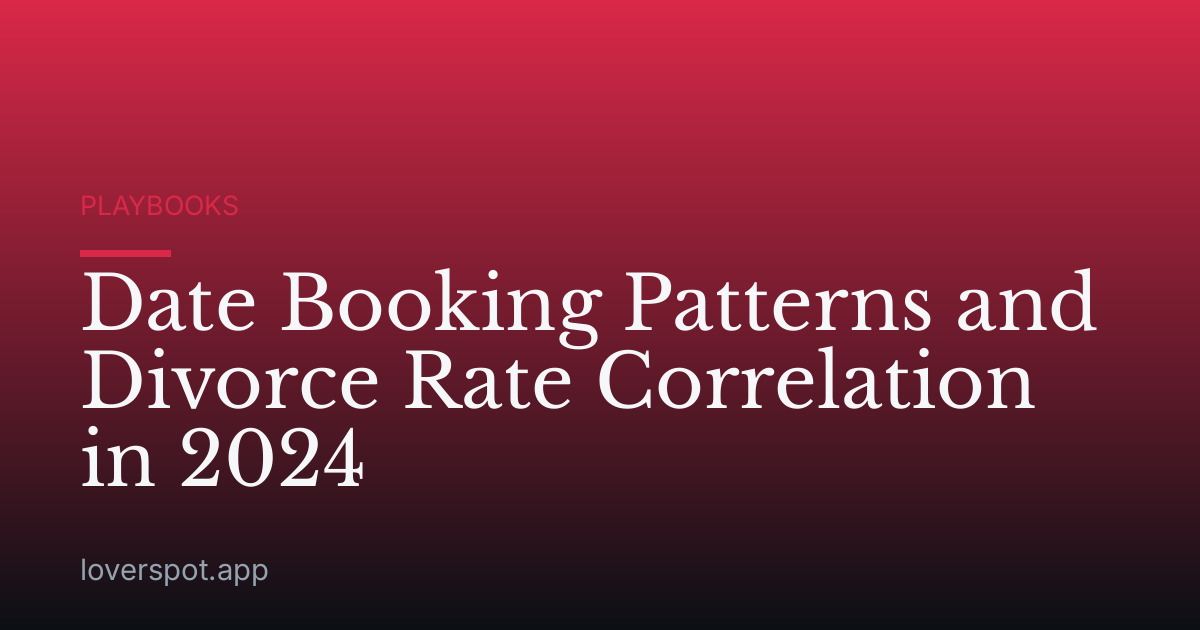 Date Booking Patterns and Divorce Rate Correlation in 2024
