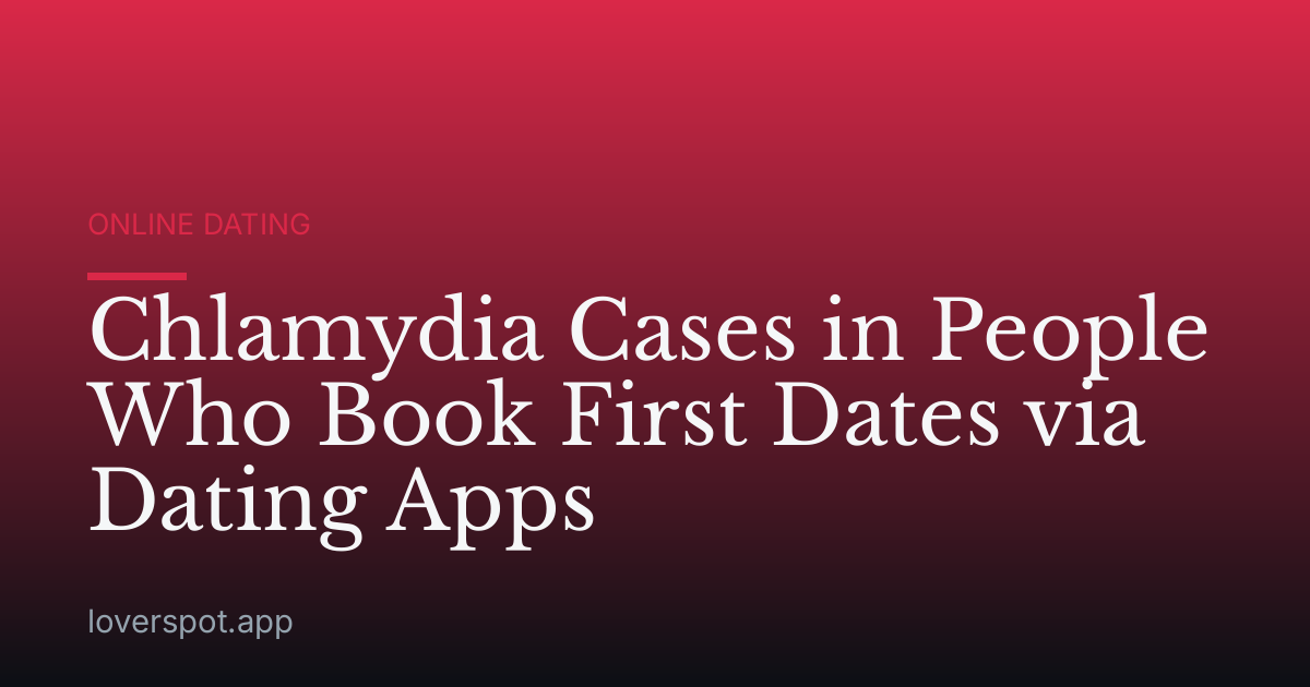 Chlamydia Cases in People Who Book First Dates via Dating Apps