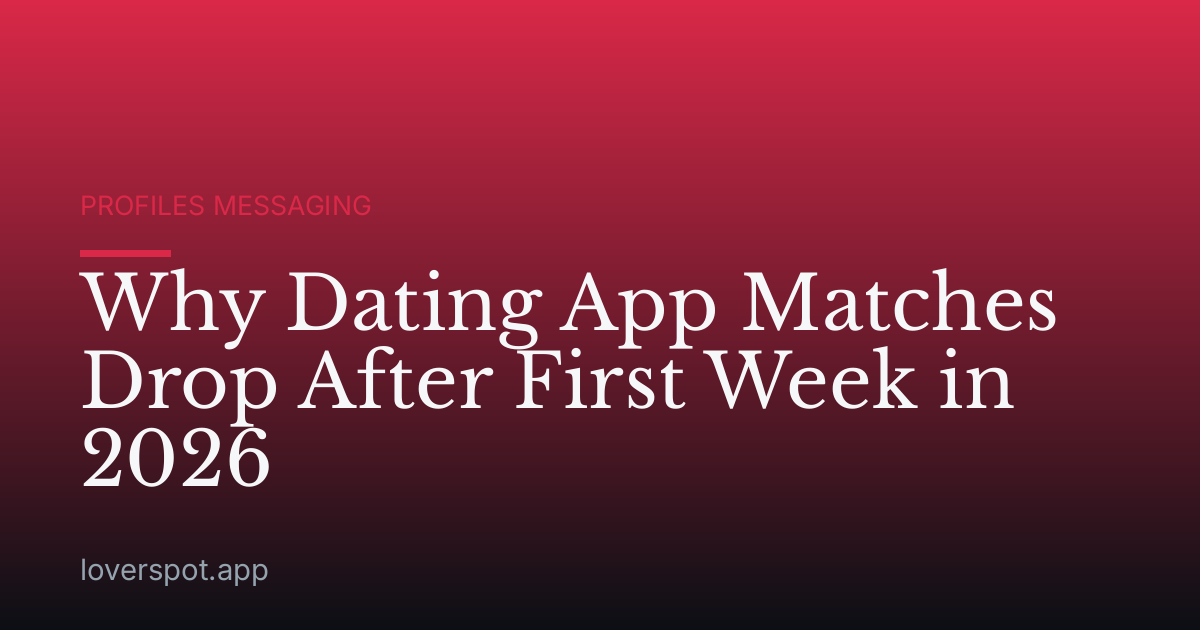 Why Dating App Matches Drop After First Week in 2026