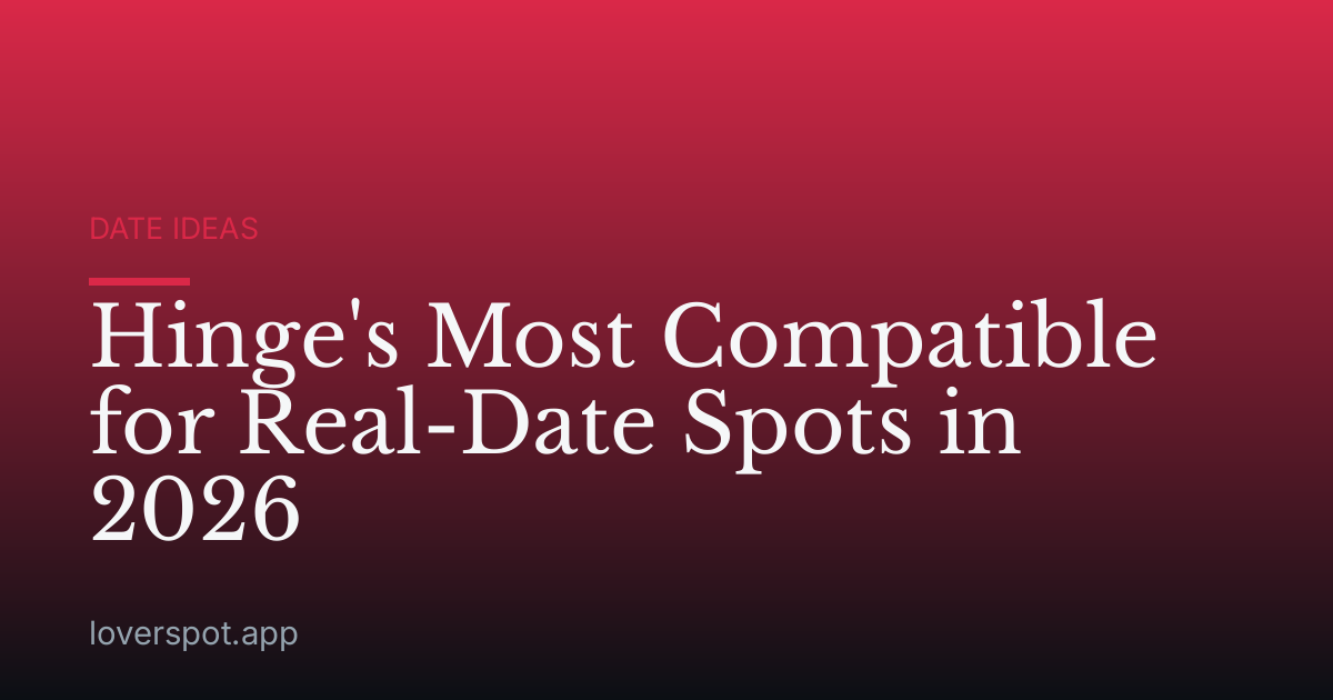 Hinge's Most Compatible for Real-Date Spots in 2026