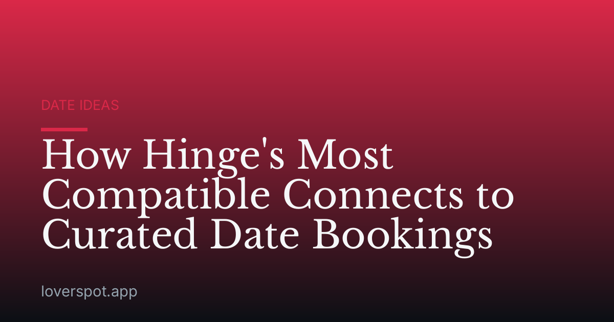 How Hinge's Most Compatible Connects to Curated Date Bookings