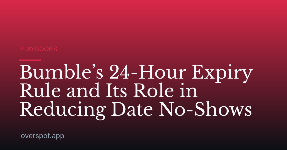 Bumble’s 24-Hour Expiry Rule and Its Role in Reducing Date No-Shows