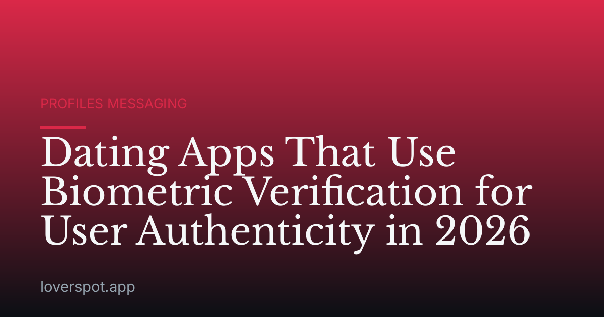 Dating Apps That Use Biometric Verification for User Authenticity in 2026