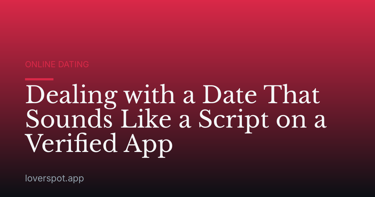 Dealing with a Date That Sounds Like a Script on a Verified App
