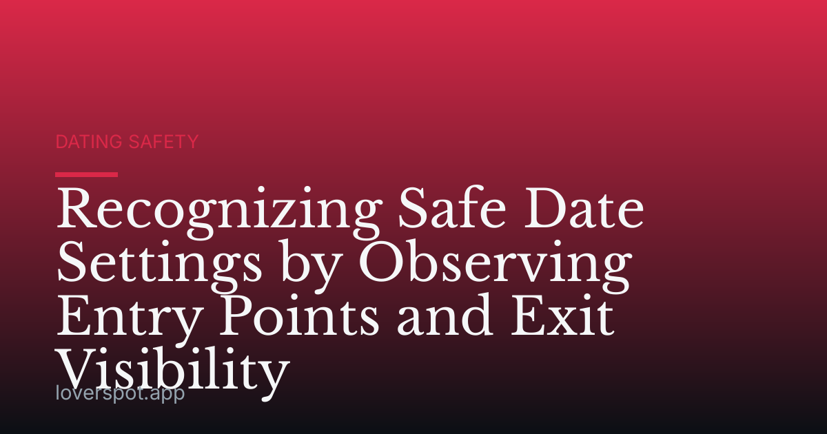 Recognizing Safe Date Settings by Observing Entry Points and Exit Visibility