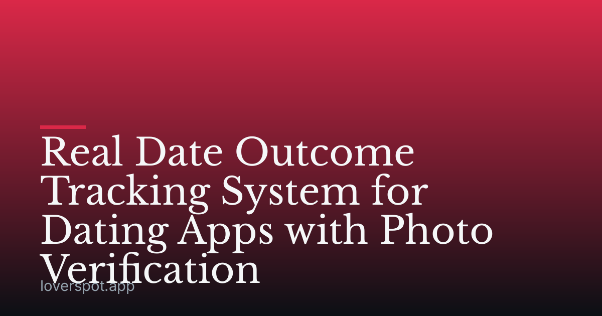 Real Date Outcome Tracking System for Dating Apps with Photo Verification