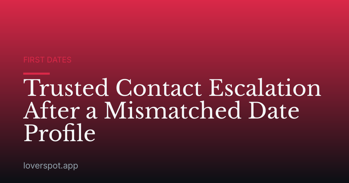 Trusted Contact Escalation After a Mismatched Date Profile