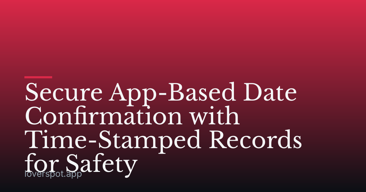Secure App-Based Date Confirmation with Time-Stamped Records for Safety