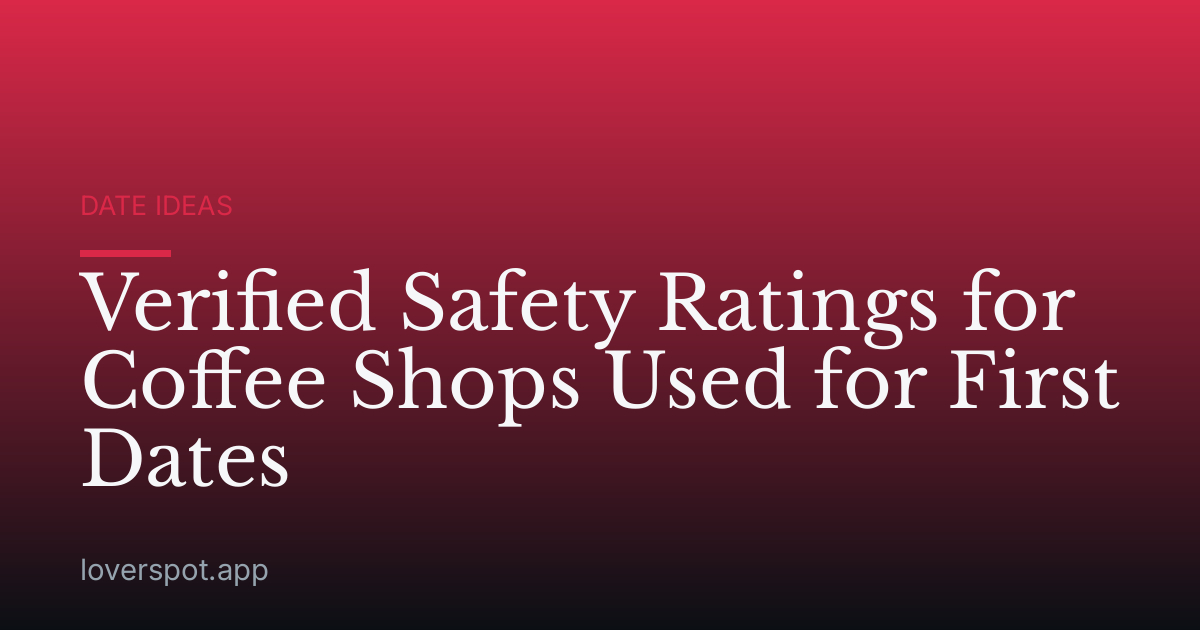 Verified Safety Ratings for Coffee Shops Used for First Dates