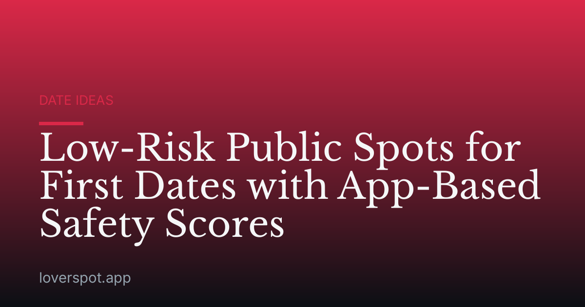 Low-Risk Public Spots for First Dates with App-Based Safety Scores