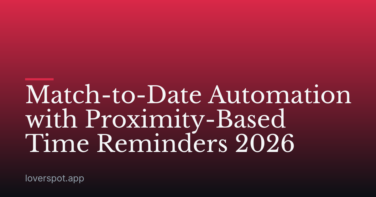 Match-to-Date Automation with Proximity-Based Time Reminders 2026
