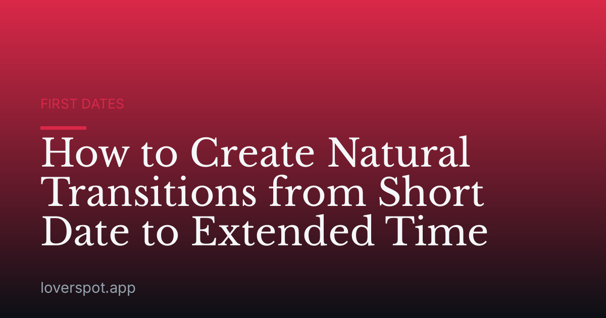 How to Create Natural Transitions from Short Date to Extended Time