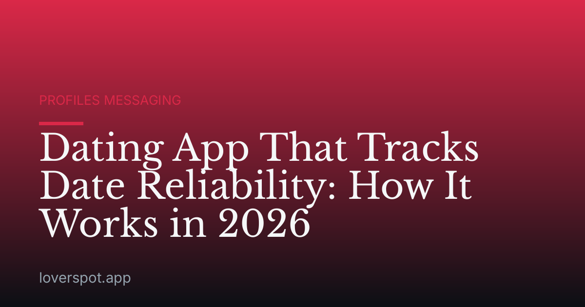 Dating App That Tracks Date Reliability: How It Works in 2026