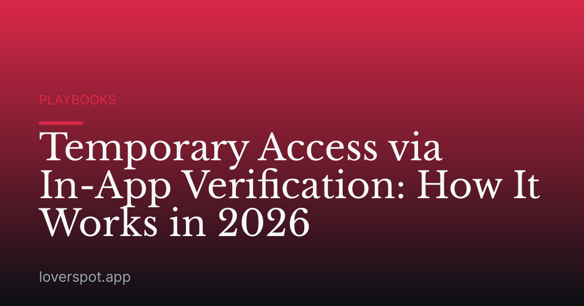 Temporary Access via In-App Verification: How It Works in 2026