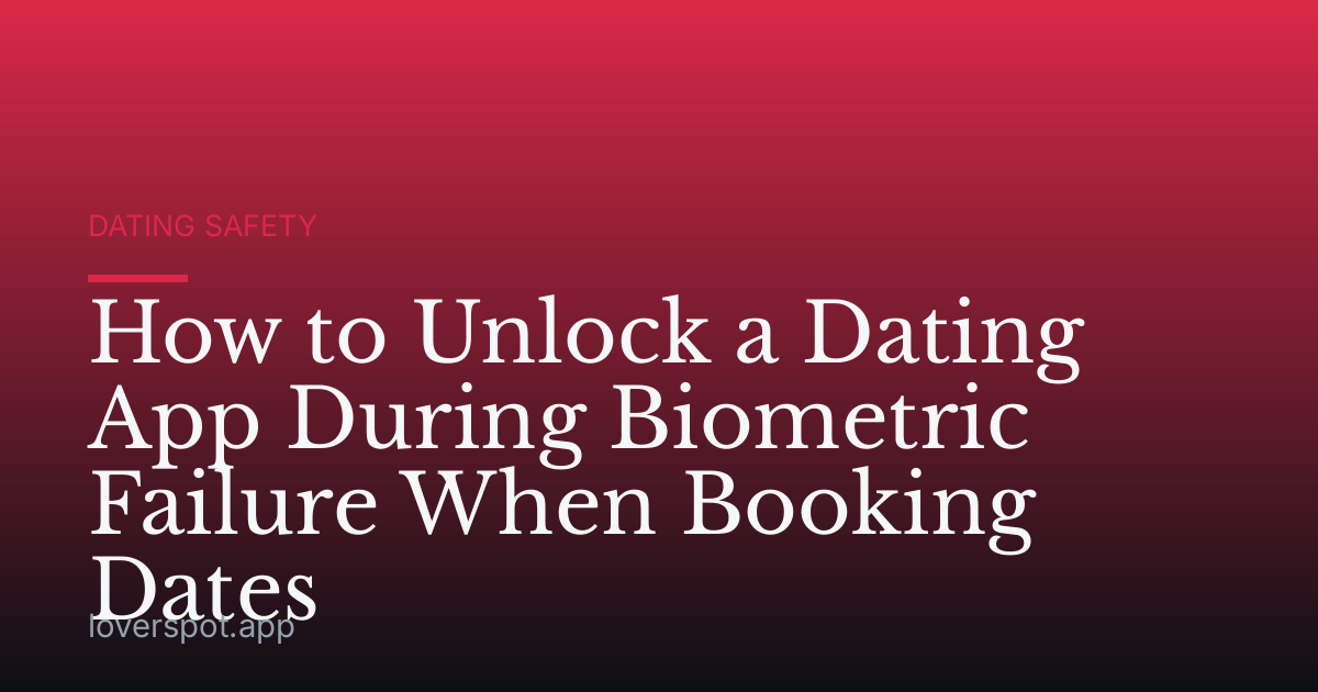 How to Unlock a Dating App During Biometric Failure When Booking Dates