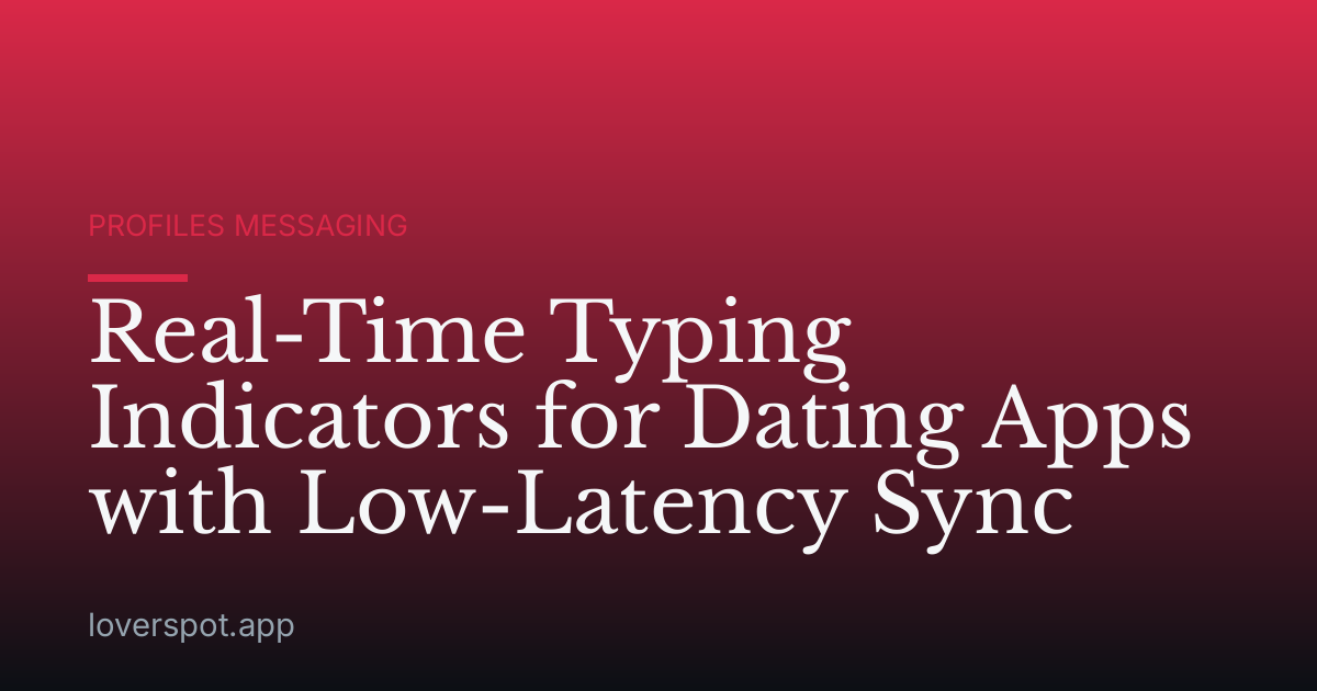 Real-Time Typing Indicators for Dating Apps with Low-Latency Sync