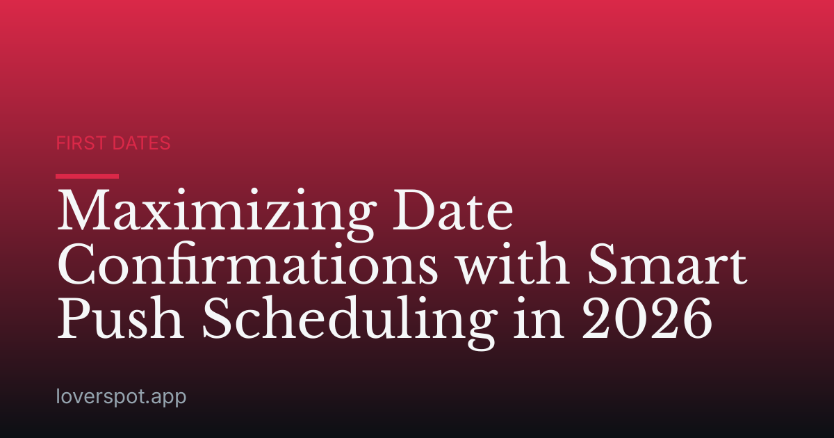Maximizing Date Confirmations with Smart Push Scheduling in 2026