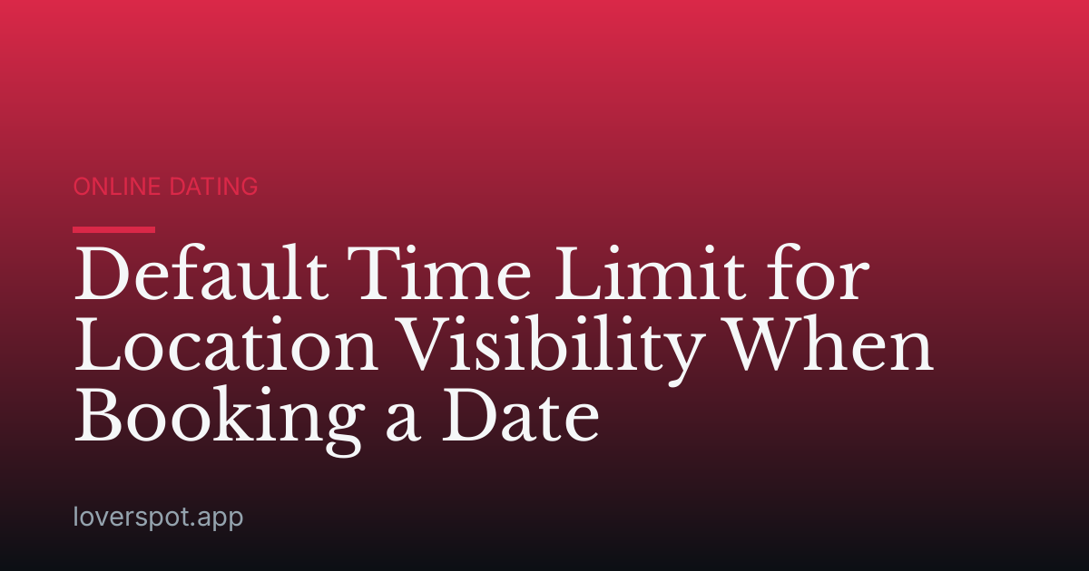 Default Time Limit for Location Visibility When Booking a Date