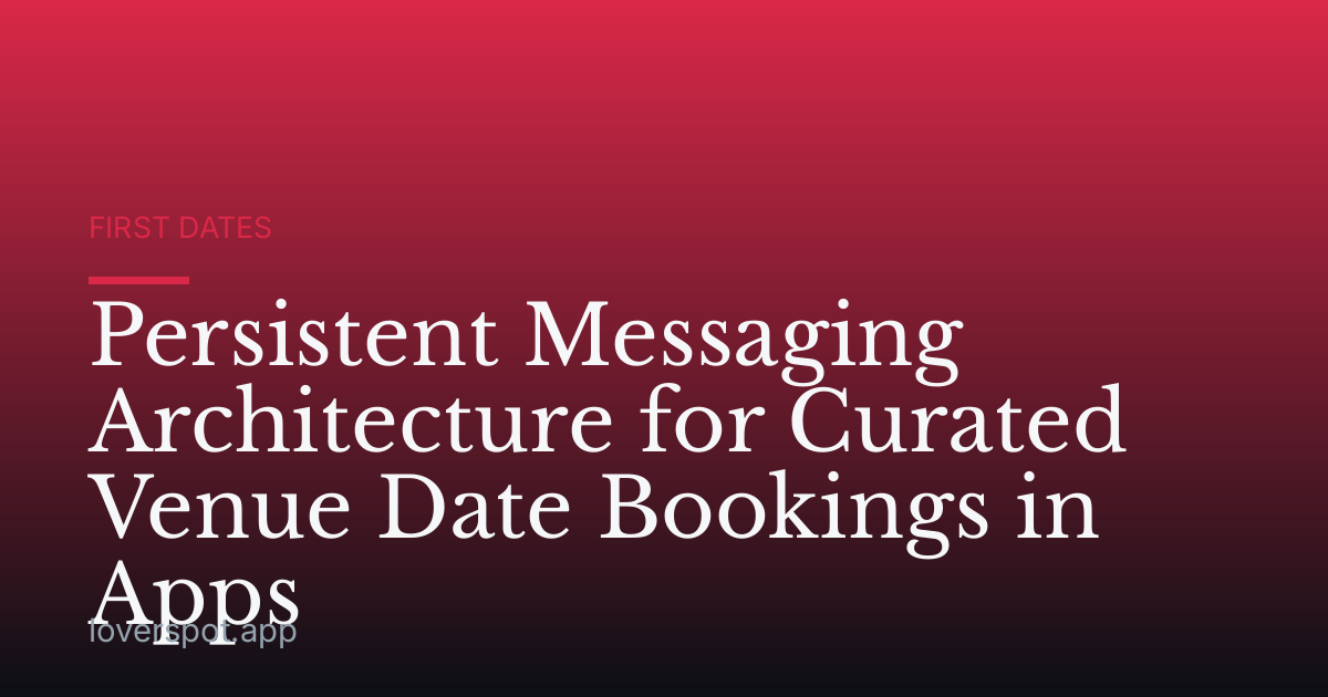 Persistent Messaging Architecture for Curated Venue Date Bookings in Apps