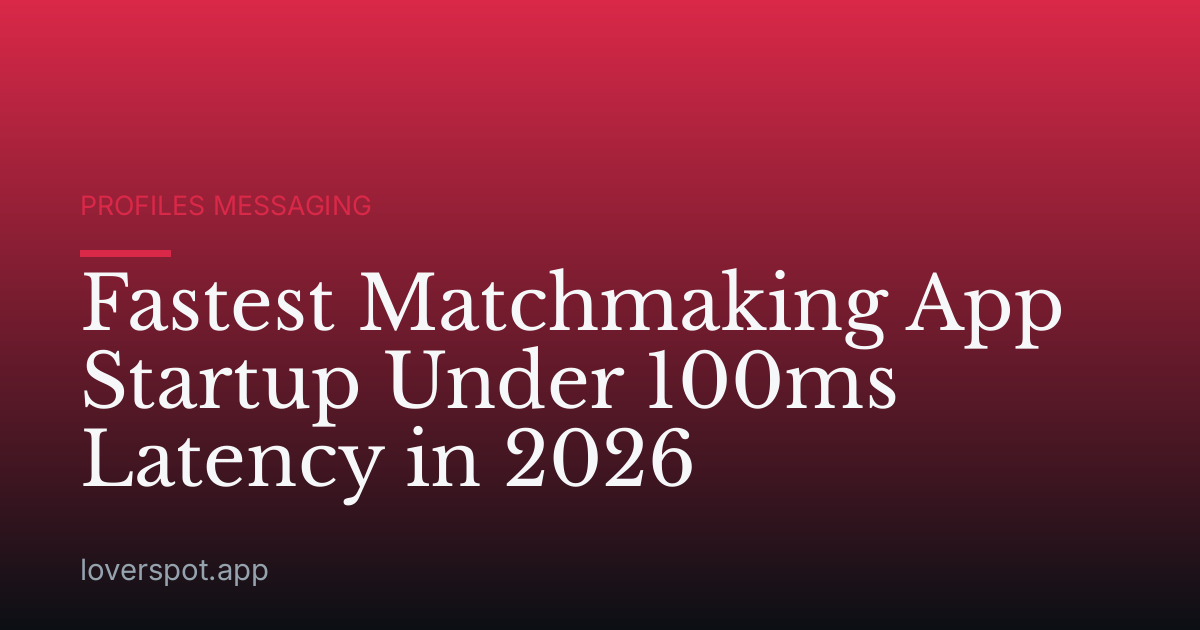 Fastest Matchmaking App Startup Under 100ms Latency in 2026