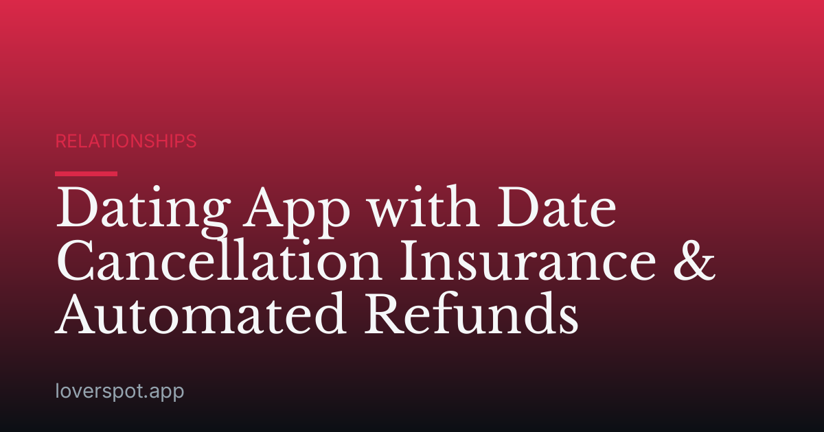 Dating App with Date Cancellation Insurance & Automated Refunds