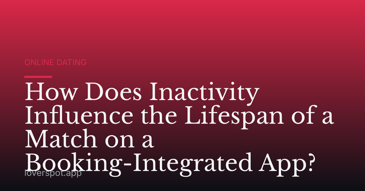 How Does Inactivity Influence the Lifespan of a Match on a Booking-Integrated App?