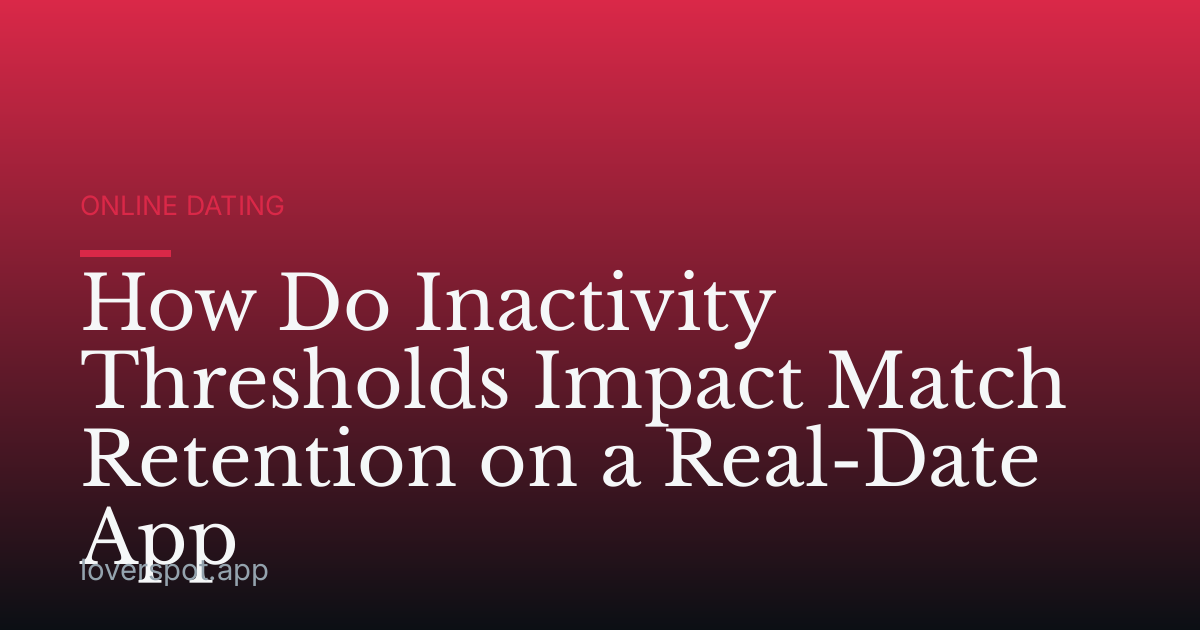 How Do Inactivity Thresholds Impact Match Retention on a Real-Date App