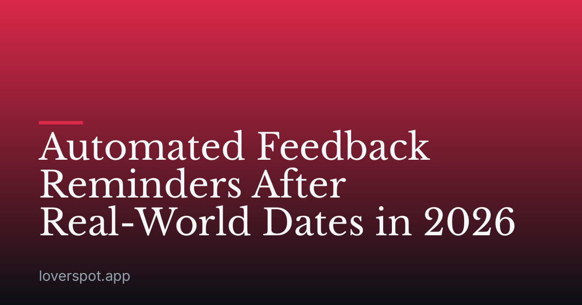 Automated Feedback Reminders After Real-World Dates in 2026