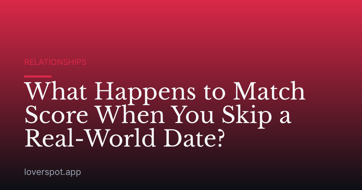 What Happens to Match Score When You Skip a Real-World Date?