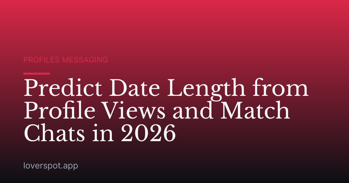 Predict Date Length from Profile Views and Match Chats in 2026