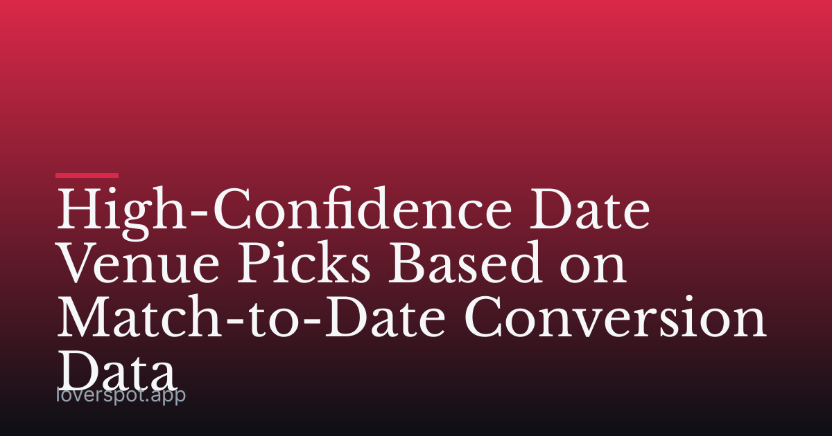 High-Confidence Date Venue Picks Based on Match-to-Date Conversion Data