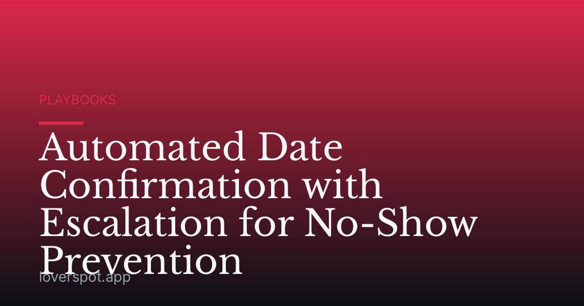 Automated Date Confirmation with Escalation for No-Show Prevention